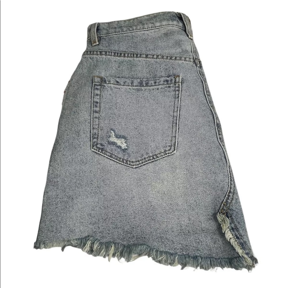 Free People Brea Cut Off Skirt Mile High Blue Women’s Size 29 NWT - Picture 10 of 14